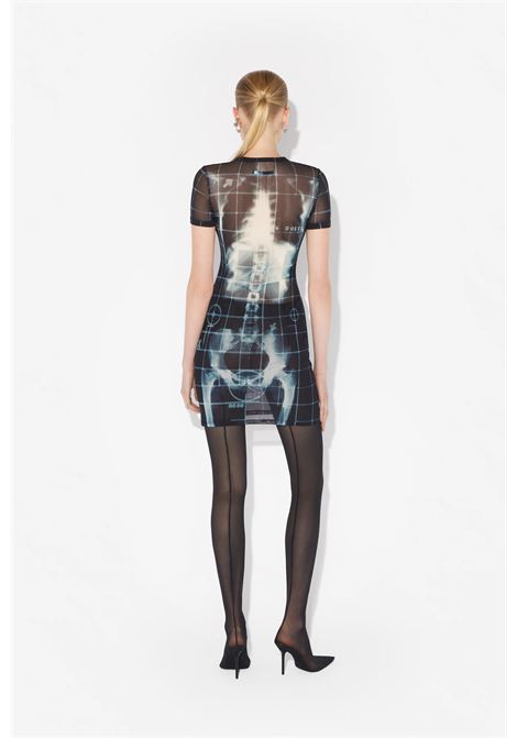abito corto squeletor donna nero e blu JEAN PAUL GAULTIER | 25/33-F-RO310-T580005956